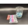 Image 6 : Glass Vase with a few Marbles - Blue Colored - Suction Hooks & Mask Strap Extenders