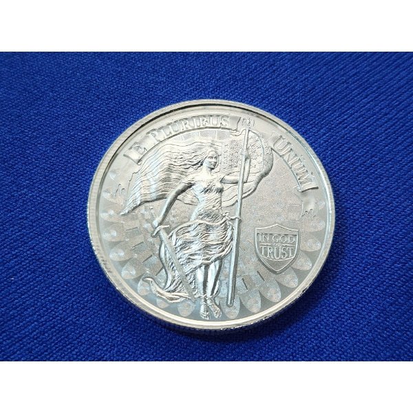 Unity, Liberty, Sword, & Snake 1 Troy oz .999 Fine Silver Round - Mint Condition