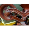 Image 2 : Antique RARE!  Cast Iron In Original Excellent Condition 14" x 12" Barn / Trolly Pulley!