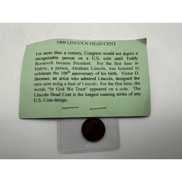 1909 Lincoln Head Wheat Cent