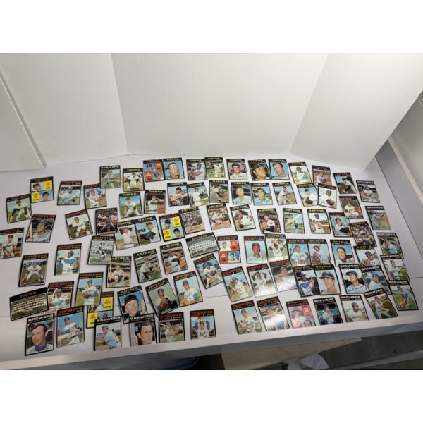 1950's - 70's Baseball Trading Cards - Royals - Tigers - Etc