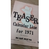 Image 2 : Risque' Continuation Of 1971 Salesman Sample Calender Grouping - See All The Pictures !   Smile!