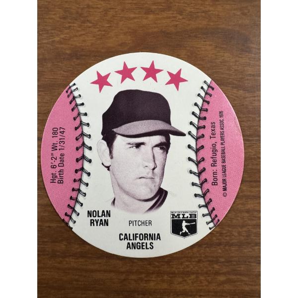 1976 Nolan Ryan Angels Isaly's Round Baseball Card - Mint Condition