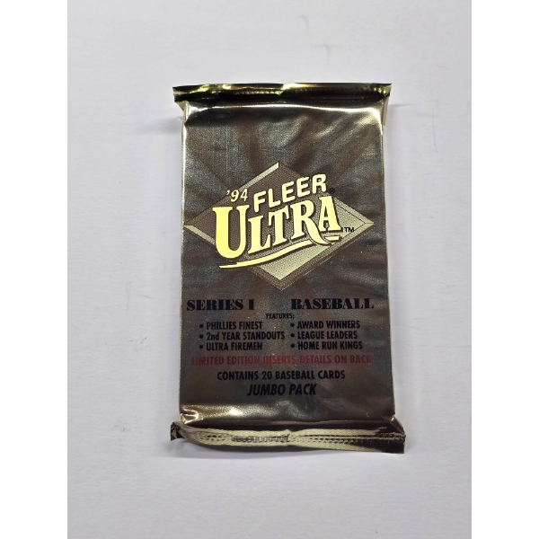 1994 Fleer Ultra Series 1 Baseball Jumbo Pack (20 Cards) - Sealed/Unopened