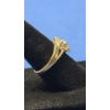 Image 4 : Women's 14K Gold Ring With Diamonds - Size: 6 - Weight: 3.2g