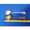 Image 9 : 2 - Vintage Sterling Silver Collectible Spoons: Flower Design & Chicago Theme - TW: 44.2g