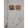 Image 1 : Sterling Silver Earrings & Necklaces - One Is Damaged- Total Weight: 8.4g