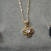 Image 2 : Gorgeous Dainty 14K Gold Filled Necklace with Flower Pendant 