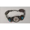 Image 3 : Carolyn Pollack Sterling Silver Concho Link 5" Watch With Turquoise Stones - Total Weight: 32.3g