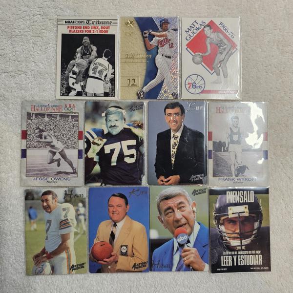 10 Piece Multi Sport Trading Card Lot Featuring Jesse Owens U.S. Olympic Hall Of Fame