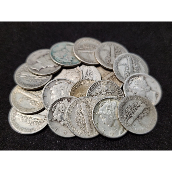 $1.90 Face Value in Assorted 90% Silver United States Dimes