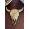 Image 3 : 3 Pc Sand Molded Hand Painted South Western Art Plus Replica Small Steer Skull