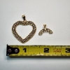 Image 6 : Two 14K Gold Heart Pendants - Total Weight: 2.4g
