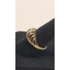 Image 2 : Women's 10K Yellow Gold Diamond Croissant Cocktail Ring - Size 6.5 - Weight: 2.2g