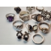Image 5 : Assorted Sterling Silver Rings - Total Weight 71.1g - Sizes Range 5-10