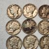 Image 2 : $1.60 Face Value of Assorted Years 90% Silver Mercury Dimes & $.20 in Non-Silver - Total FV: $1.80