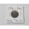Image 1 : INCREDIBLY RARE OPPORTUNITY TO OWN A 1796 DRAPED BUST SILVER DIME with a VERY Low Mintage of 22,135 