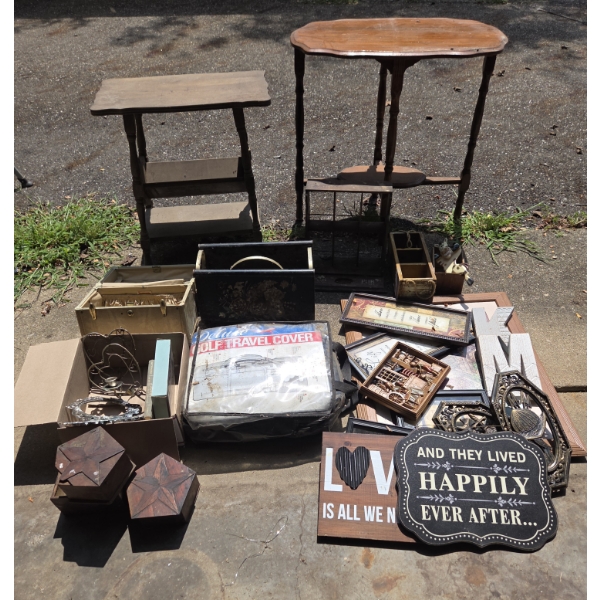 *Pick Up At Louisville Home - No Shipping Available* Gorgeous Vintage Wood Side Tables & Decor Colle