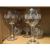 Image 2 : Kitchen Glassware - Set Of 8 Christmas Wine Goblets & 8 Small Glasses