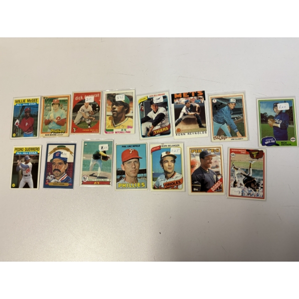 Baseball Cards - Set of 15 Cards - Topps - Donruss - Various Years - Includes 1985