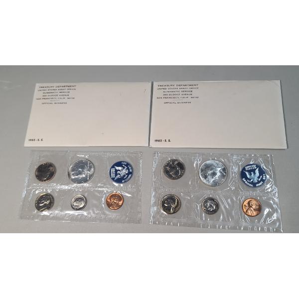 (2) United States Mint 1965 Special Mint Coin Sets