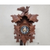 Image 2 : Vintage Collectible Wooden Cuckoo Clock - Birds and Leaves Wood Carved Design