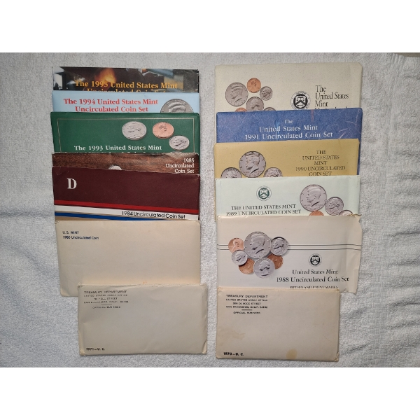 Lot of 13 Assorted United States Proof Sets