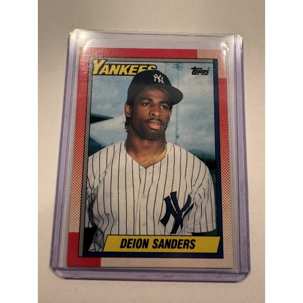 1990 Topps Deion Sanders "PRIME TIME" ROOKIE Baseball Card - HIGH GRADE CARD - MINT CONDITION