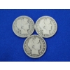 Image 1 : x3 United States Barber Half Dollars: 1901, 1912, 1903 - 90% Silver - FV: $1.50