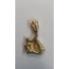 Image 2 : 10K Yellow Gold Pendant With Opal - Weight: 0.8g