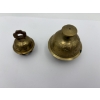 Image 3 : Small Vintage Indian Brass Elephant Claw Bells Featuring floral patterns - 3 inches tall 