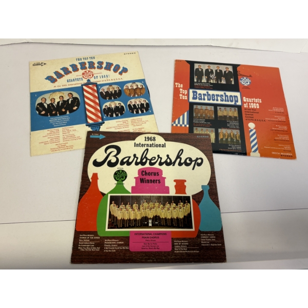 Barbershop Records - 3 Total - 1968 International Barbershop Chorus Winners - The Top Ten Barbershop