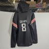 Image 2 : NFL Cleveland Browns Gehris 8 Black Custom Sublimated Pullover Hooded Sweatshirt - Size Large