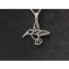 Image 2 : Two Sterling Silver Necklaces Including Hummingbird Pendant - TW: 9.8g