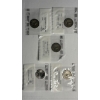 Image 2 : Lot of 5-90% Silver Washington Quarters, Assorted Years, FV $1.25