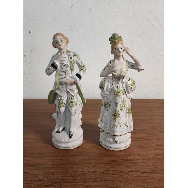 Ucargo Ceramics Japan Figurines "Romantic Couple" Approx. 11in Tall