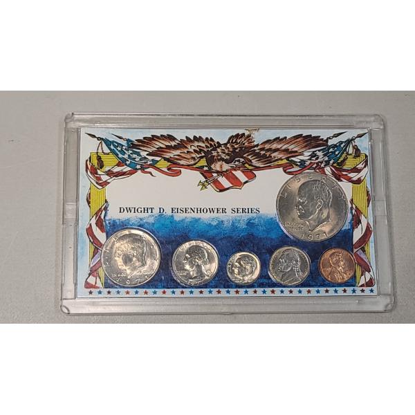1971 Dwight D. Eisenhower Series-6-Coin Set in Plastic Display Holder