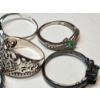 Image 8 : Six Assorted Sterling Silver Rings with Various Gemstones and Styles TW: 13.0g