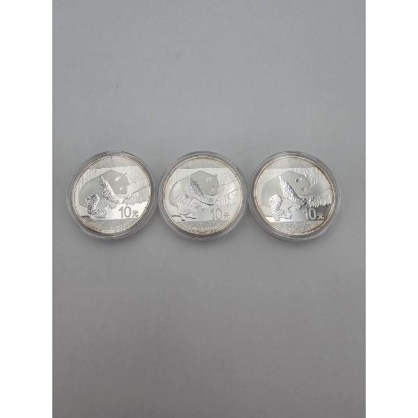Lot of (3) 2016 30g .999 Silver Panda Coins