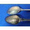 Image 8 : 2 - Vintage Sterling Silver Collectible Spoons: Flower Design & Chicago Theme - TW: 44.2g