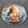Image 4 : One Troy Ounce .999 Fine Copper Round ~ Colorized Ft. Goddess of Water ~ Two Different Sides