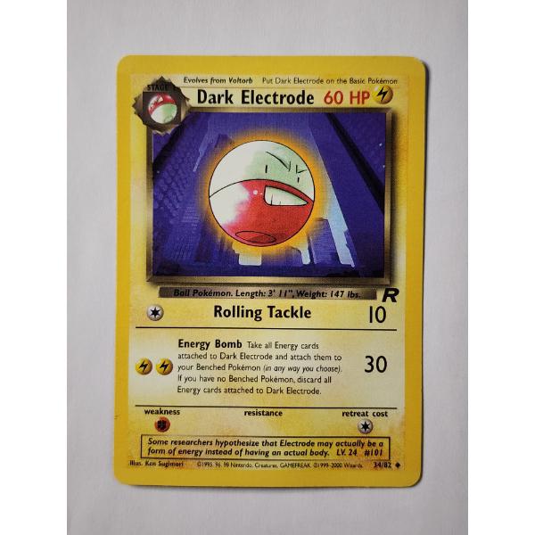 Dark Electrode 34/82 Uncommon Vintage Pokemon Trading Card