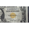 Image 2 : U.S. CURRENCY - RARE - 1935 A  One Dollar ($1) Yellow Seal (North Africa) Silver Certificate