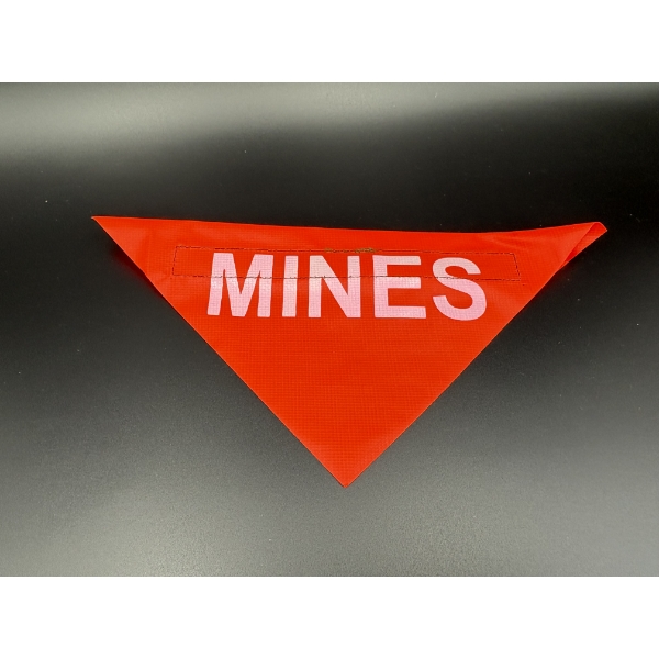 Mine Warning Sign with Velcro to attach to posts 