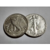 Image 1 : Two Assorted 90% Silver United States Walking Liberty Half Dollars ~ $1.00 Face Value