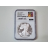 Image 1 : NGC PF 70 ULTRA CAMEO 2021-W Silver Eagle - Eagle Landing T-2 First Releases - 1 oz .999 Fine Silver
