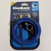 Image 1 : WordLock Resettable Word Combination Cable Bike Lock - Blue (6'x.5")