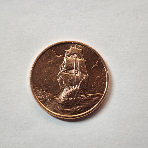 2025 Ascension Island Quarter Dollar 1/4th oz .999 Fine Copper Round