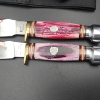 Image 3 : Two Steel Warriors Pink/Purple Handle Knives With Cases