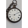 Image 2 : Antique Silver H Harvey London Size 18 Pocket Watch With Key - Non-Working - Weight: 135.6g